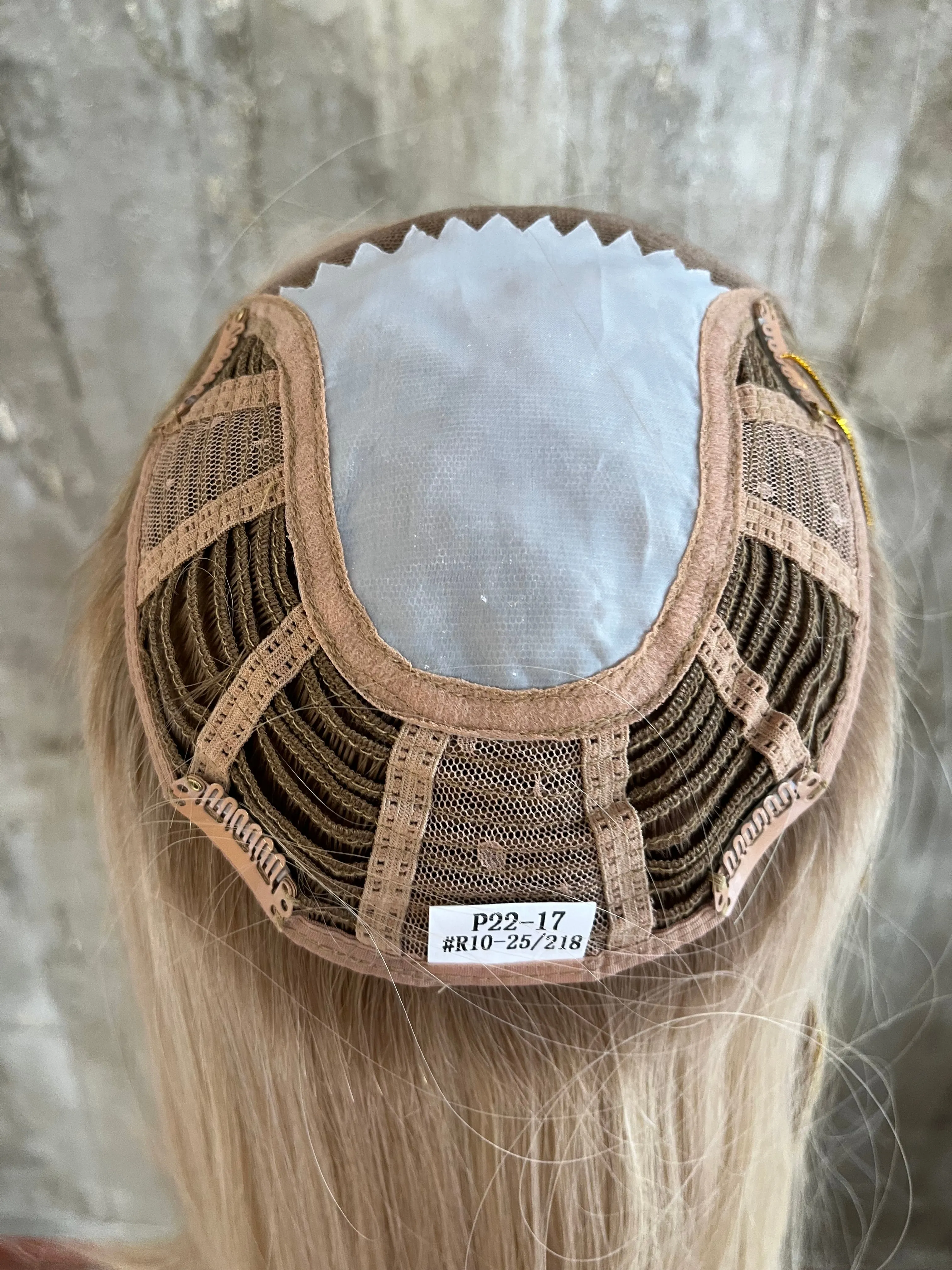 100% EUROPEAN PROCESSED HUMAN HAIR TOPPER 19" BLOND LACE FRONT