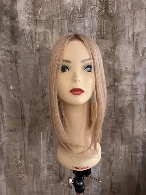 100% EUROPEAN PROCESSED HUMAN HAIR TOPPER 19" BLOND LACE FRONT
