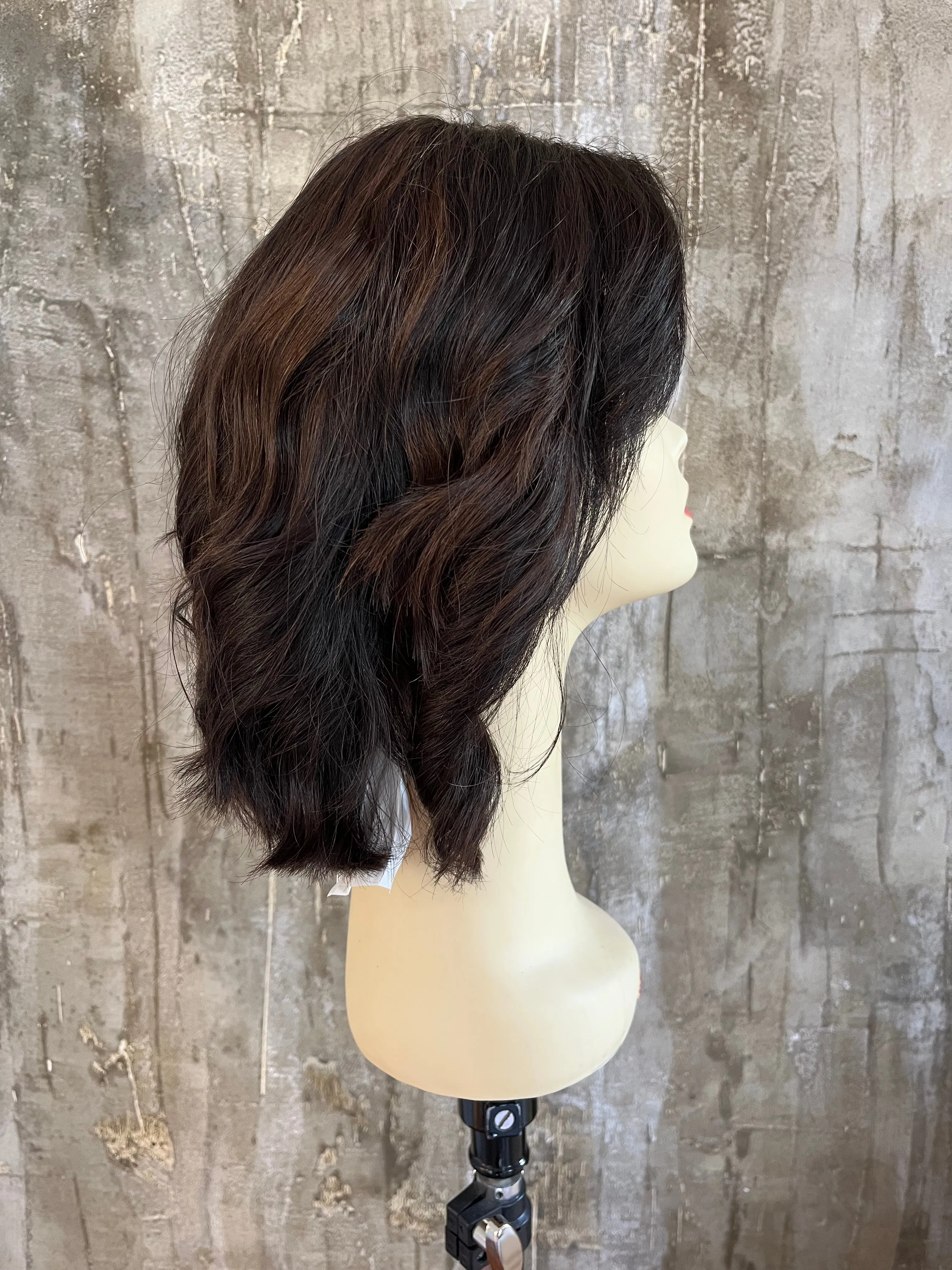 100% EUROPEAN VIRGIN HUMAN HAIR 14.5" DARK BROWN