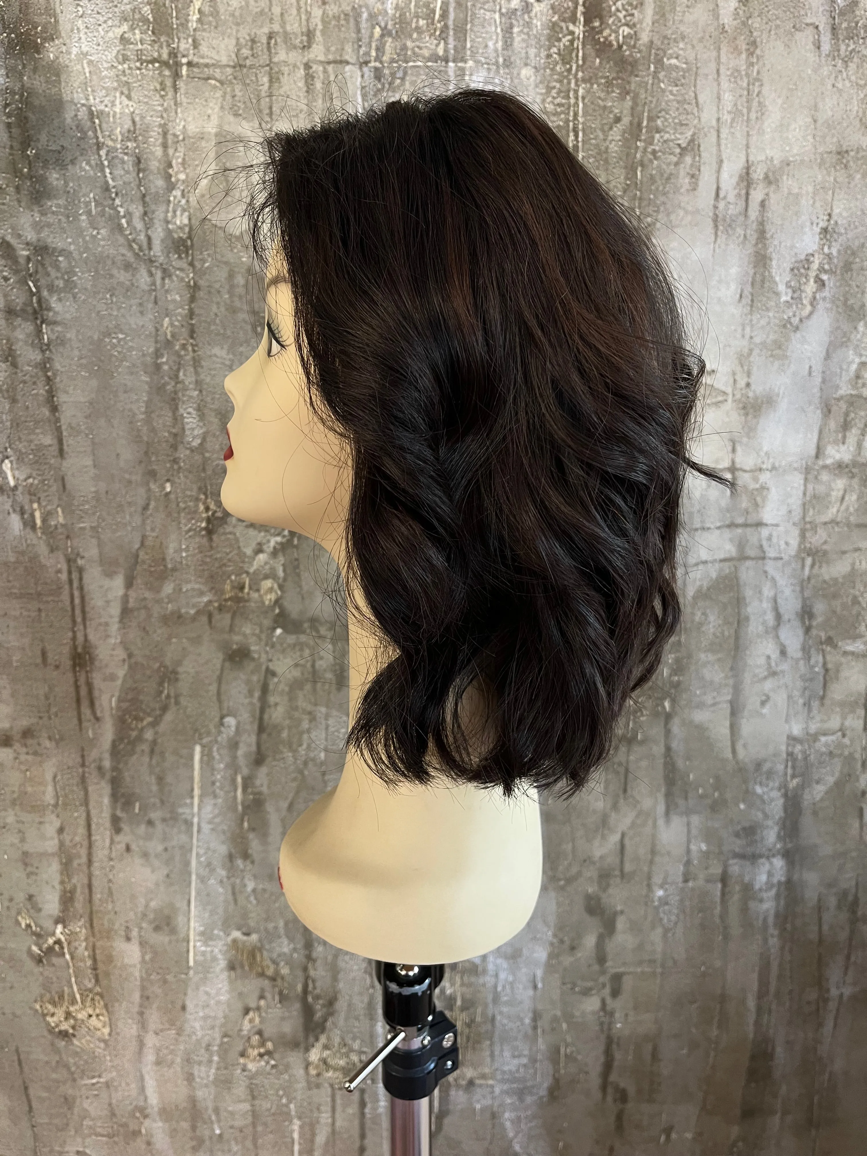 100% EUROPEAN VIRGIN HUMAN HAIR 14.5" DARK BROWN