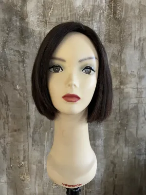 100% EUROPEAN VIRGIN NATURAL HUMAN HAIR WIG BROWN 10."