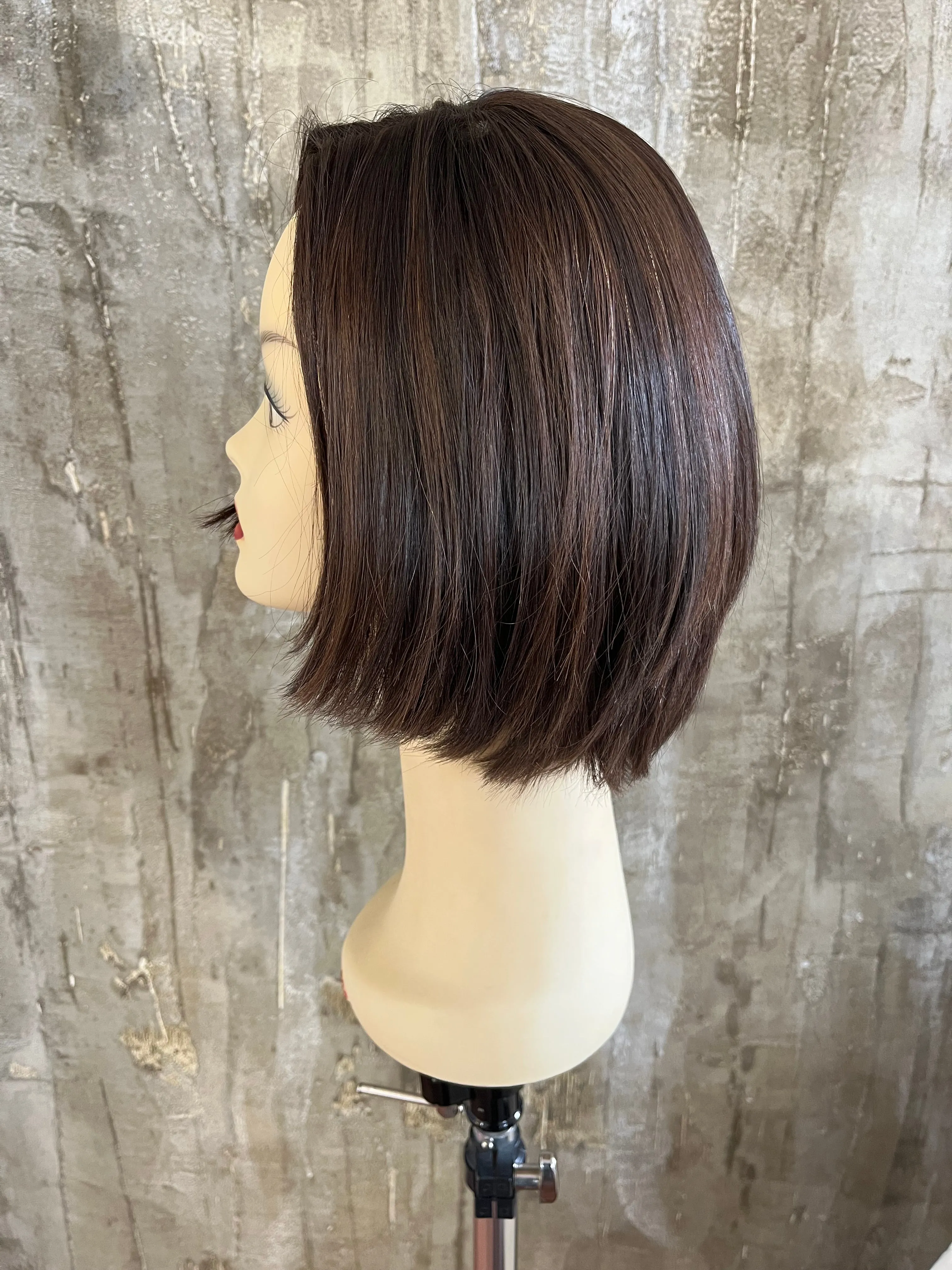 100% EUROPEAN VIRGIN NATURAL HUMAN HAIR WIG BROWN 10."