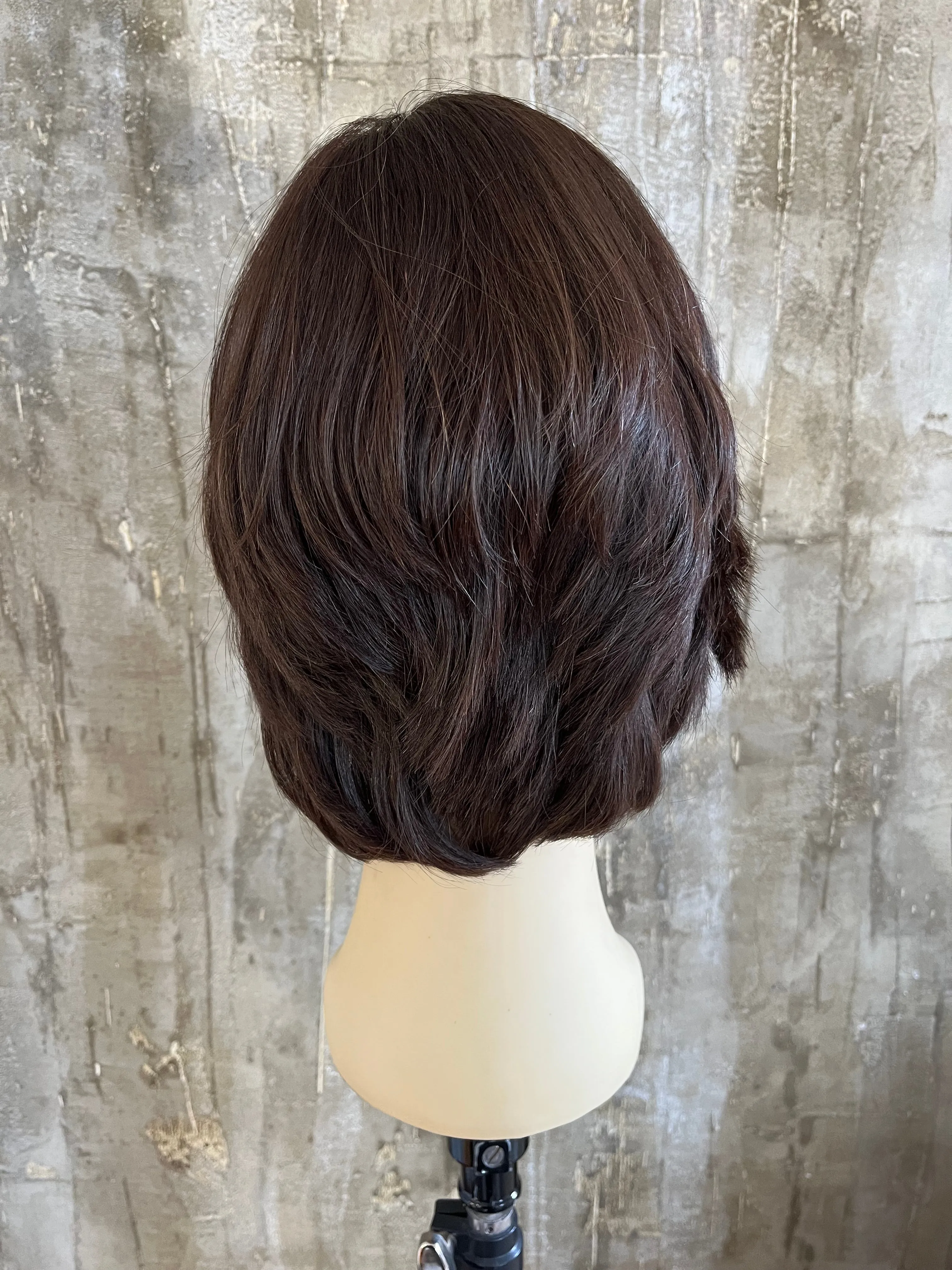 100% EUROPEAN VIRGIN NATURAL HUMAN HAIR WIG BROWN 12."
