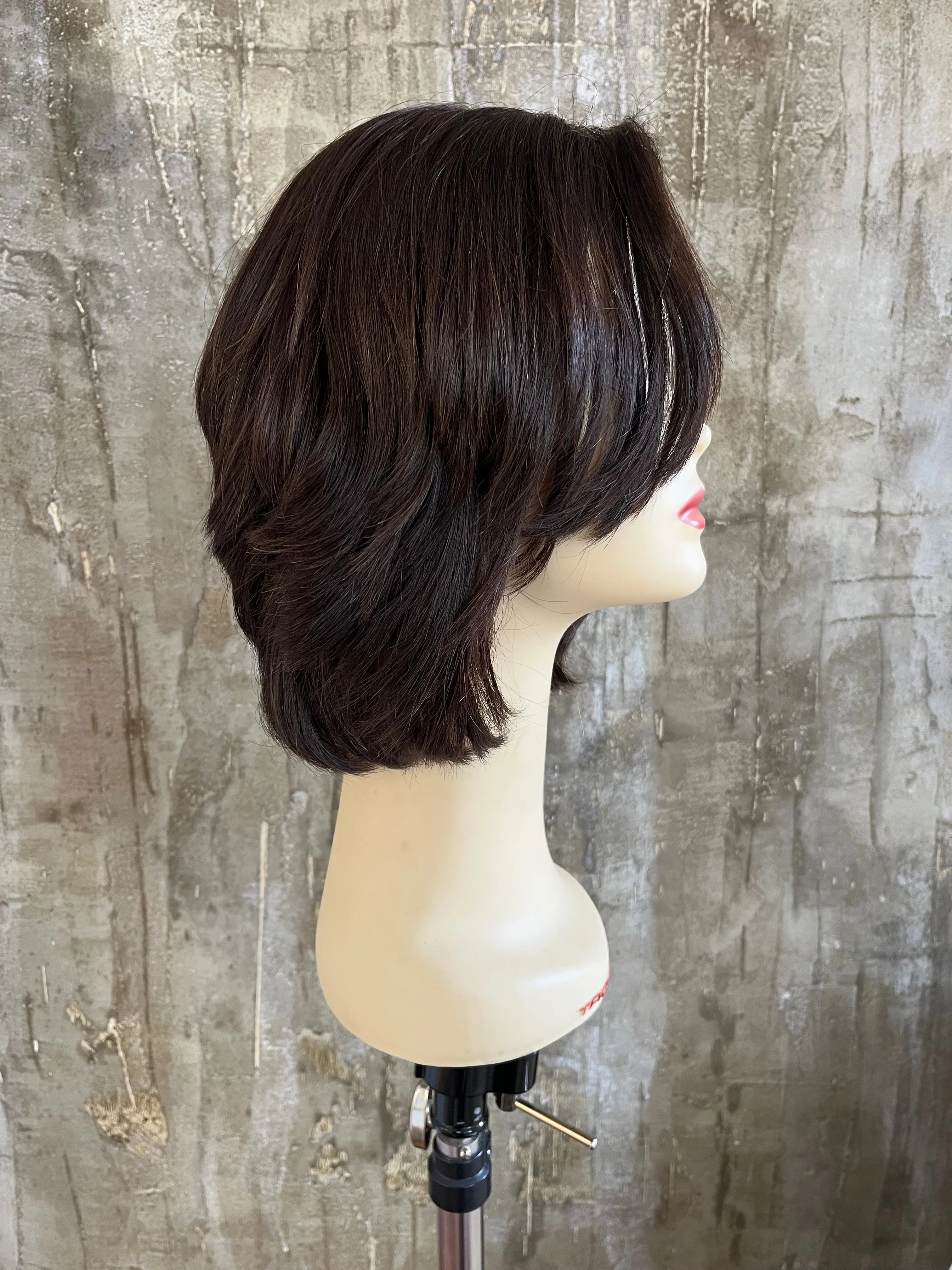 100% EUROPEAN VIRGIN NATURAL HUMAN HAIR WIG BROWN 12."