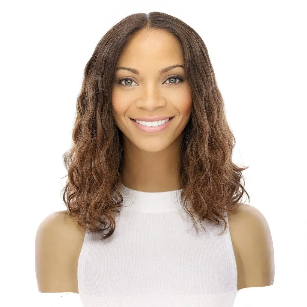 16" Divine Lace Top Wig Dark Brown Ombre Wavy