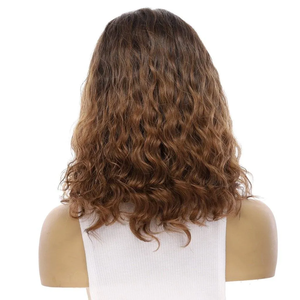 16" Divine Lace Top Wig Dark Brown Ombre Wavy