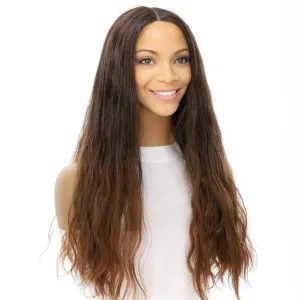 24" Divine Lace Top Wig Dark Brown Ombre Wavy