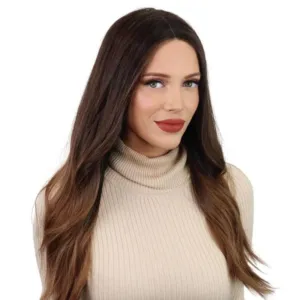 24" Divine Lace Top Wig Dark Brown Ombre