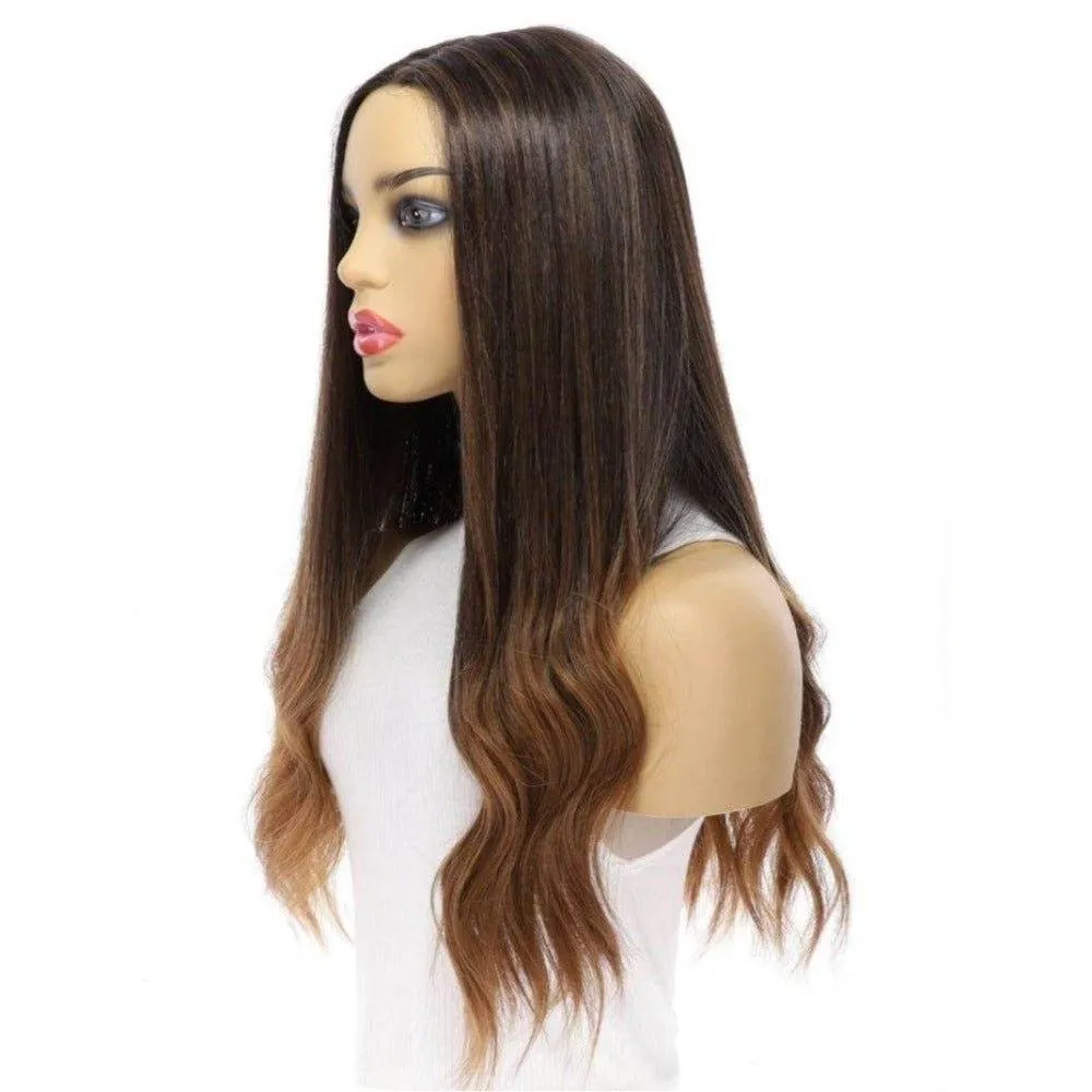 24" Divine Lace Top Wig Dark Brown Ombre