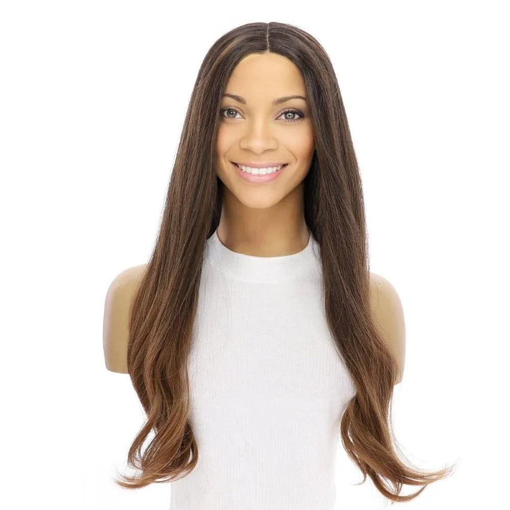 24" Divine Lace Top Wig Dark Brown Ombre