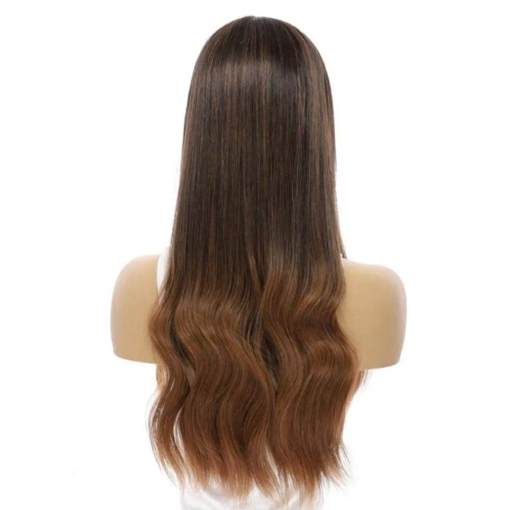 24" Divine Lace Top Wig Dark Brown Ombre