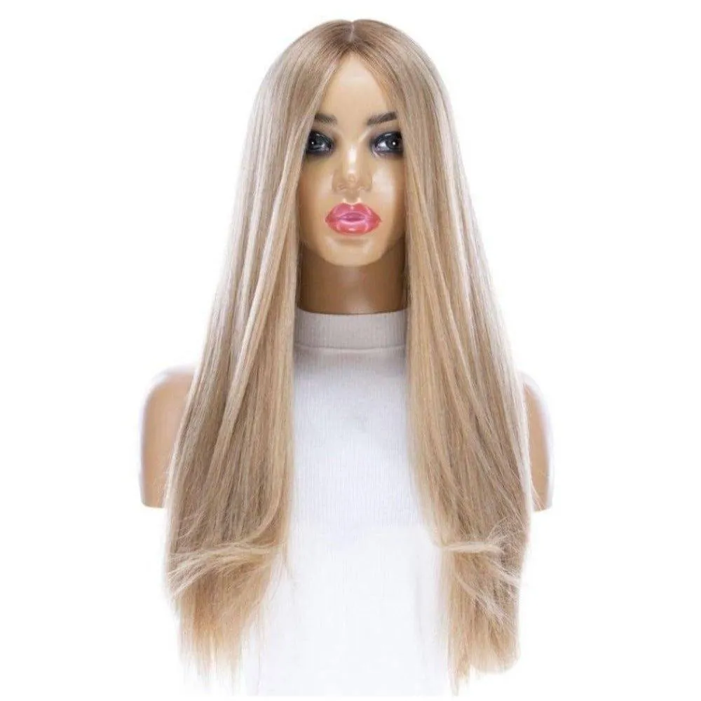 26" Amber Silk Top Wig Ash Blonde