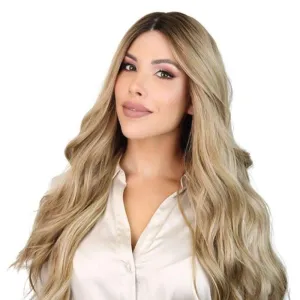 26" Amber Silk Top Wig Ash Blonde