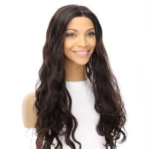 26" Ponytail Silk Top Wig Soft Black Wavy