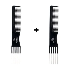 Anti-Static Carbon Teasing Comb - 2 Pack