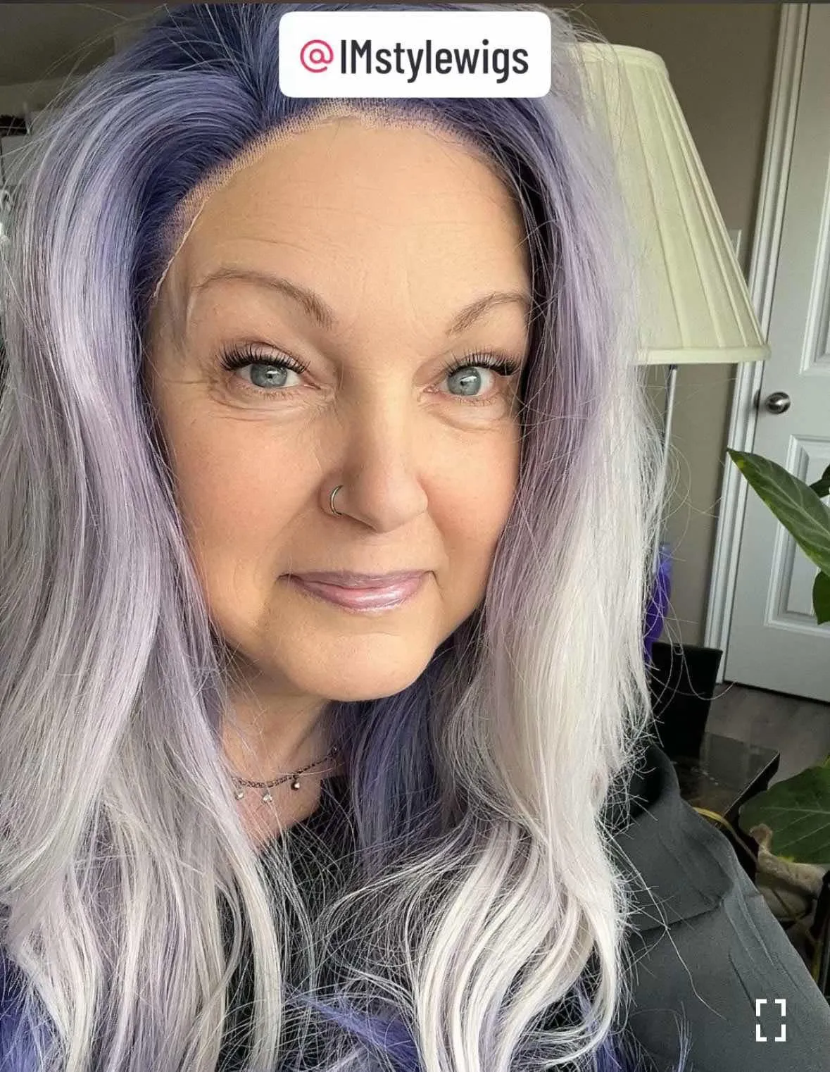 Brenda Collection-Violet-Purple Ombre Long Wave Synthetic Lace Front Imstyle Wig