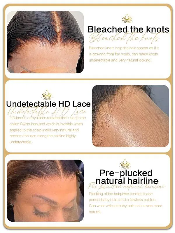 Chinalacewig Transparent Lace Blonde Color Lace Front Wigs Straight Bob Wigs CF116