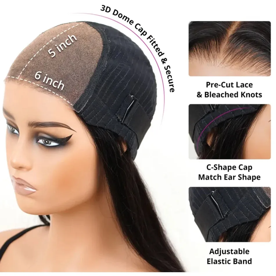 Double Drawn Hairstylist Works 6x5 Glueless Lace Closure Human Hair Wigs Body Wave Highlight Ombre Colored Wigs Chest Length