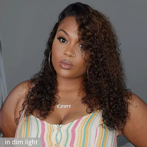 Gorgeous Mix Chestnut Brown Deep Wave 13x4 Frontal HD Lace Side Part Long Wig 100% Human Hair