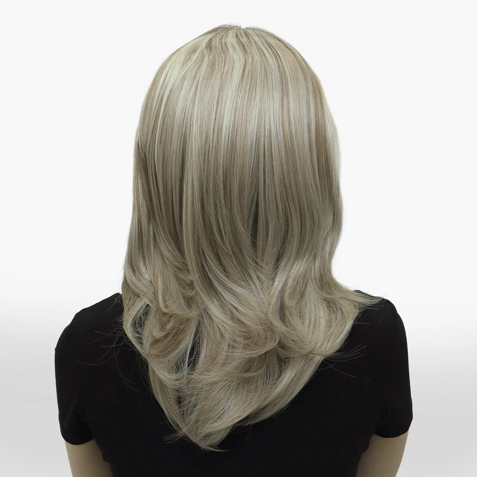 IMstyle Sabrina cool tone blonde with highlight 14inches with layer cut 13*4 free part lace front wigs K141-2183-C13X4