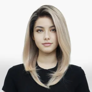 IMstyle Tess PRE-CUT-LACE apricot blonde layer cut low density 9*6 lace front Petite wigs K337-TTL4-PINK-C9X6