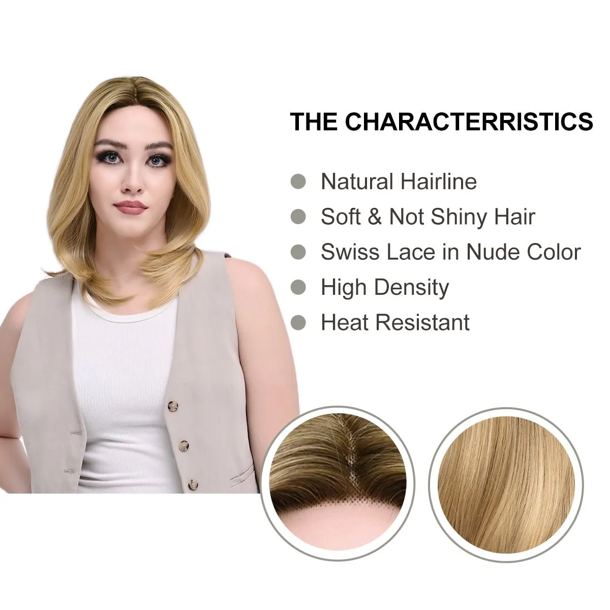 Imstylewigs Alex 19 inches Ombre honey blonde lace wigs