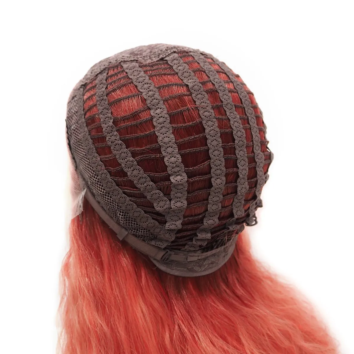 Ombre Orange Wig Curly Synthetic Lace Front Wig