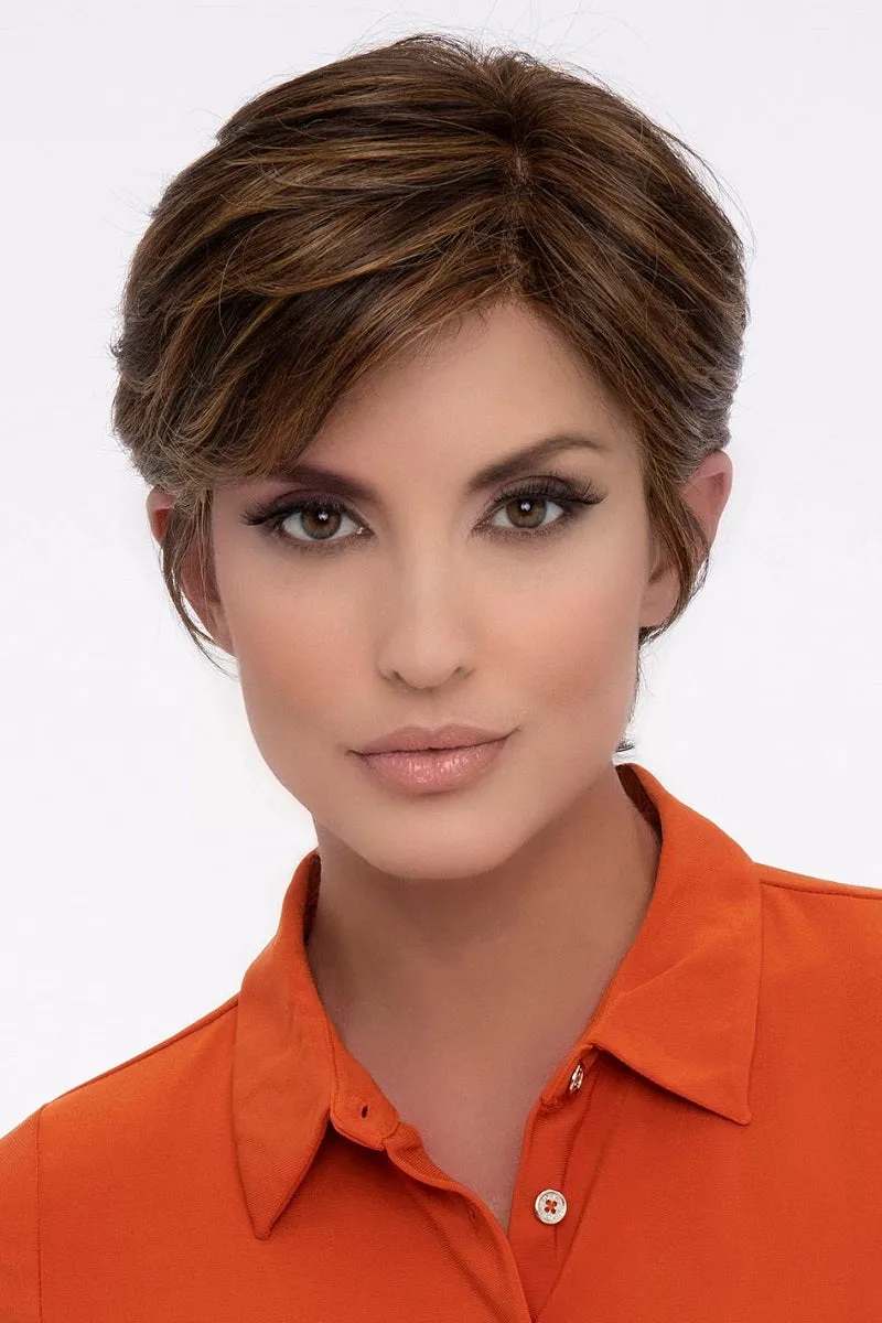 Sale - Envy Wigs - Paula - Human Hair Blend - Color: Medium Brown