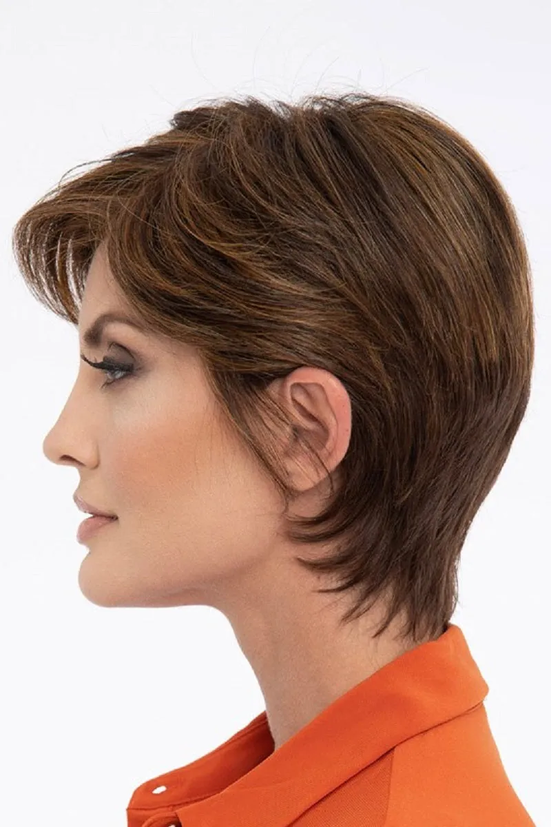 Sale - Envy Wigs - Paula - Human Hair Blend - Color: Medium Brown
