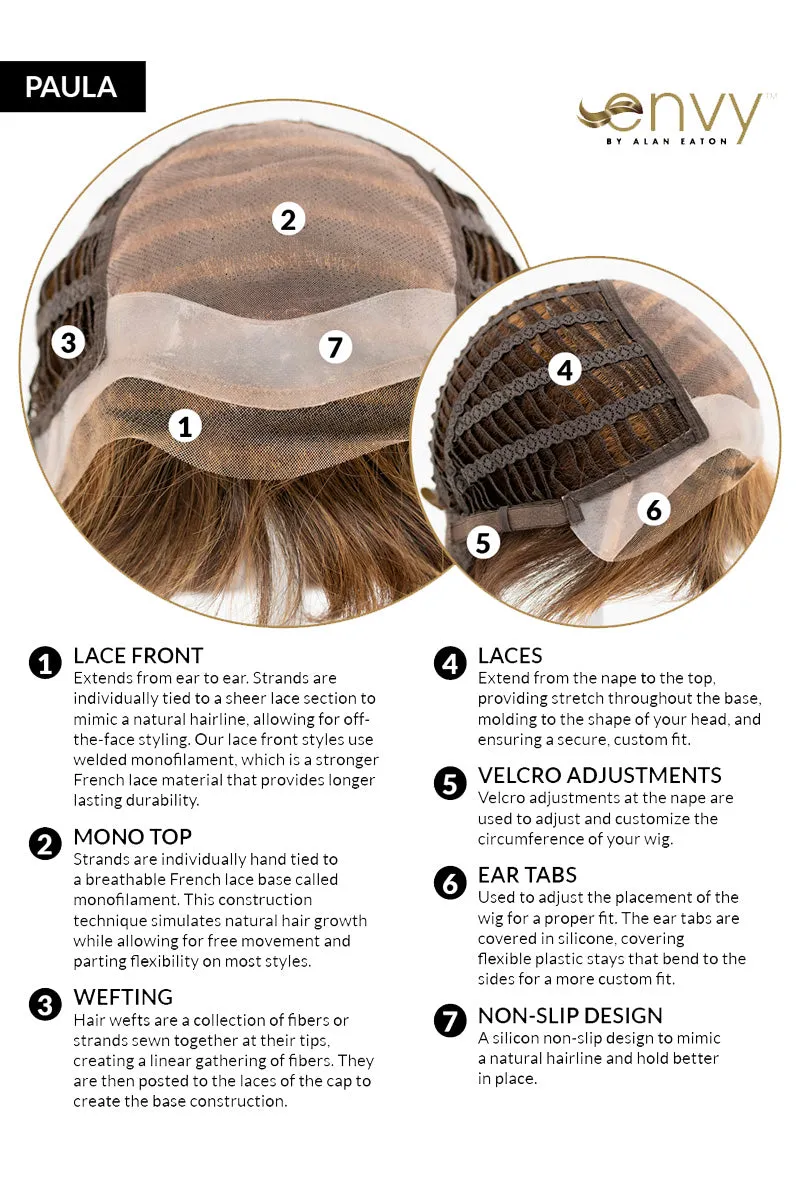 Sale - Envy Wigs - Paula - Human Hair Blend - Color: Medium Brown