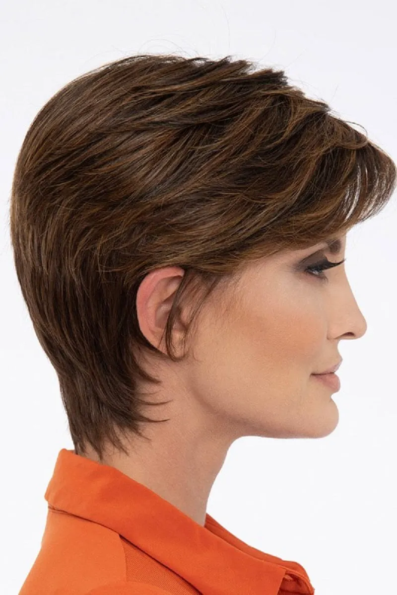 Sale - Envy Wigs - Paula - Human Hair Blend - Color: Medium Brown