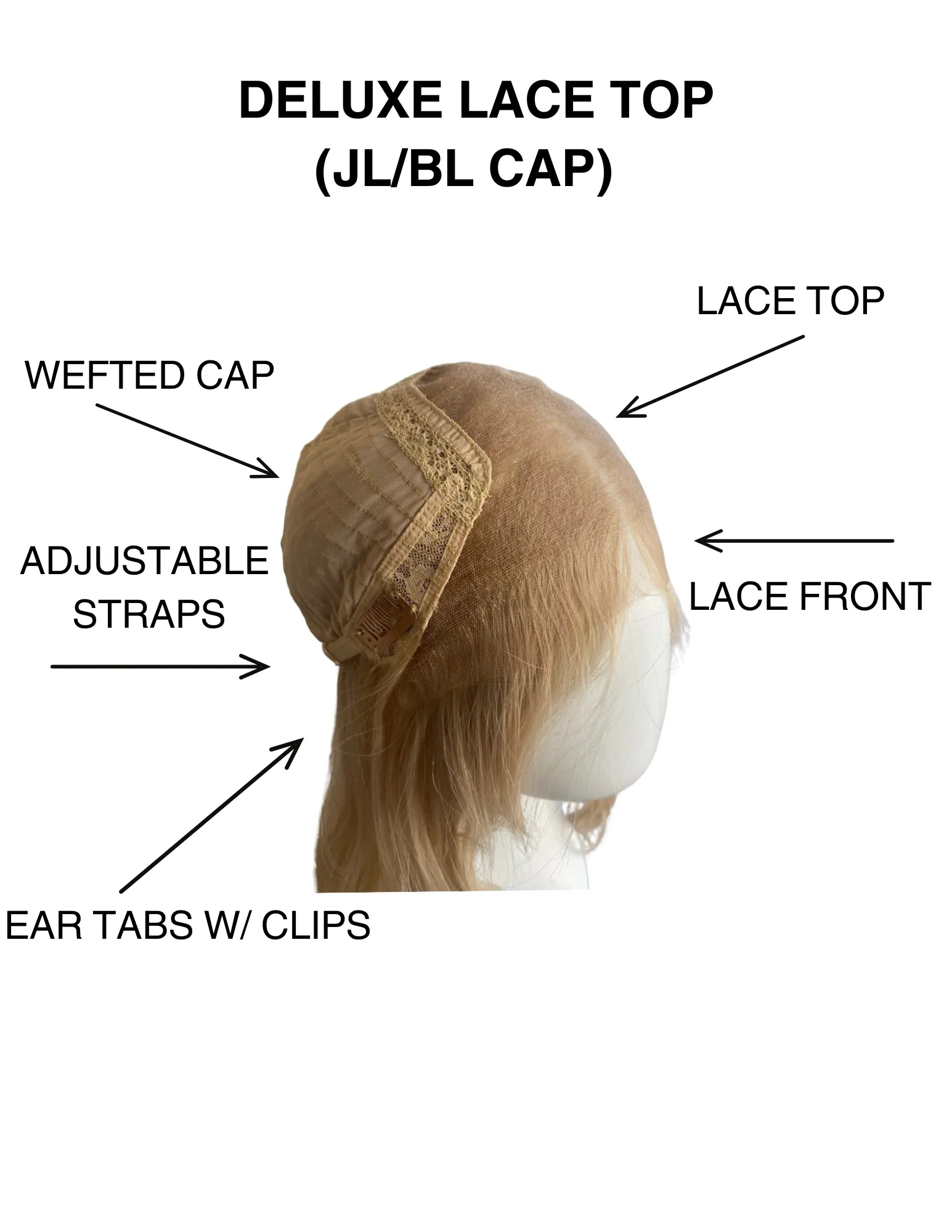 STOCK #JL305.14 GARDEAUX DELUXE LACE TOP WIG (SMALL CAP)