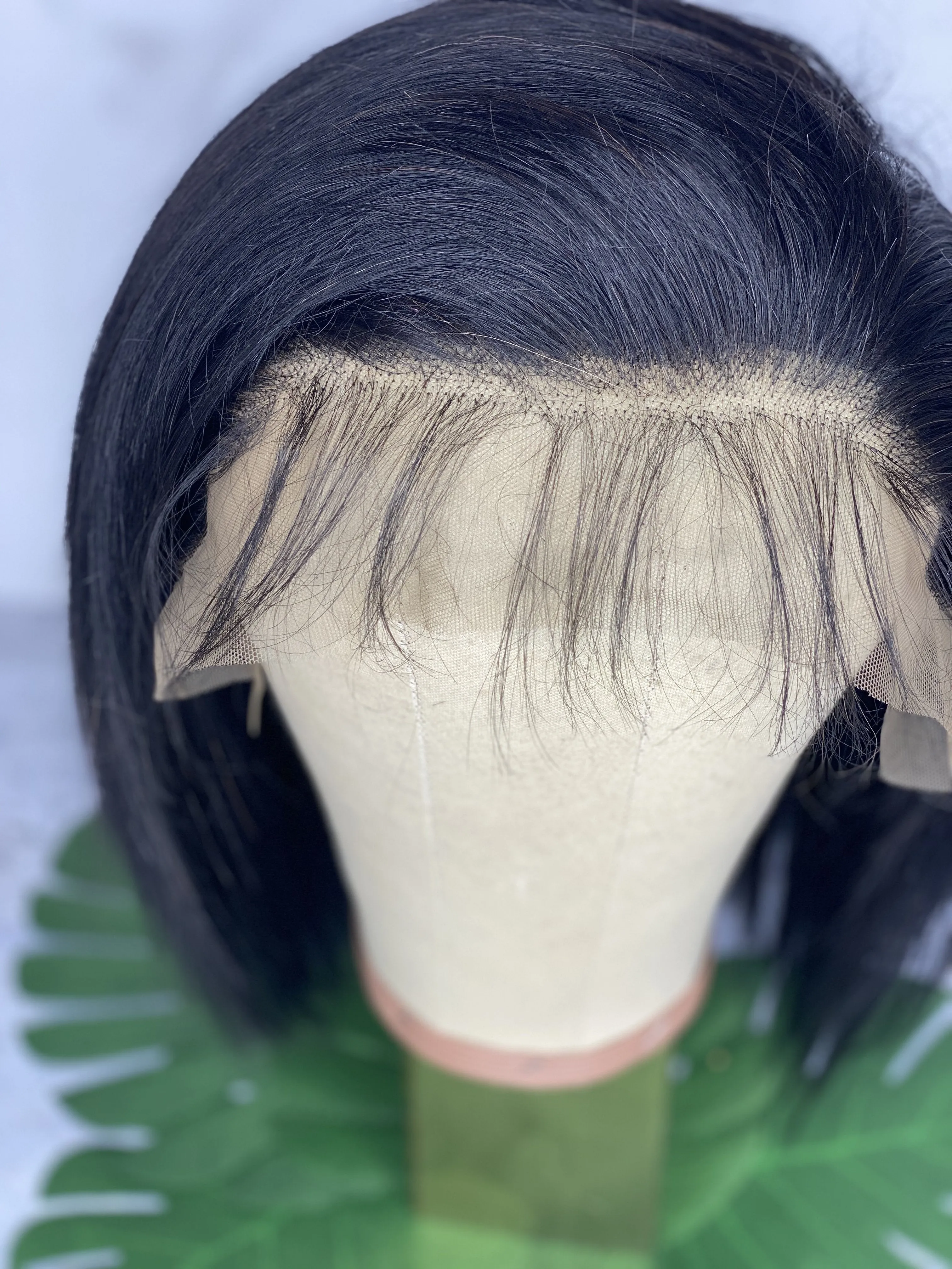 Straight Transparent Lace Frontal Human Hair Bob Wig