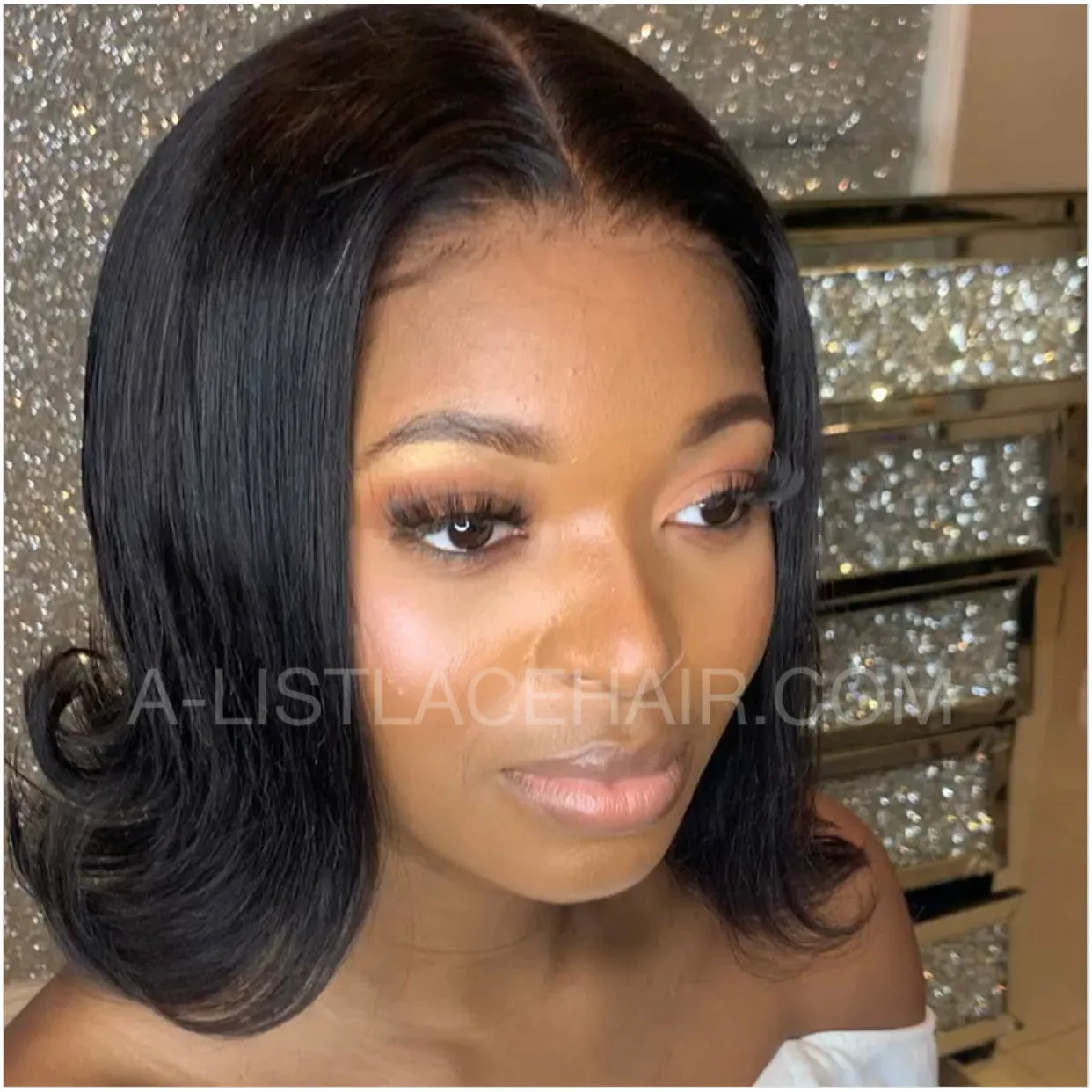 The BERNI Short Bob Glueless HD Lace Front Wig – Pre-Plucked Virgin Brazilian Hair