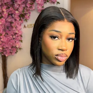 The BERNI Short Bob Glueless HD Lace Front Wig – Pre-Plucked Virgin Brazilian Hair