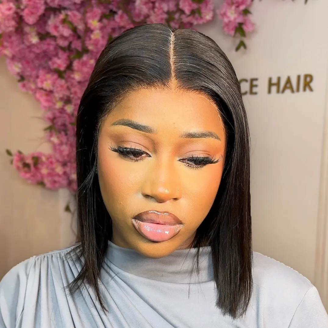 The BERNI Short Bob Glueless HD Lace Front Wig – Pre-Plucked Virgin Brazilian Hair