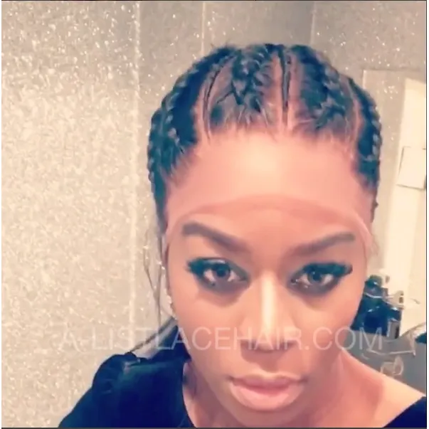The BRAIDED ATHENA - Glueless Full Lace Wig Light Yaki