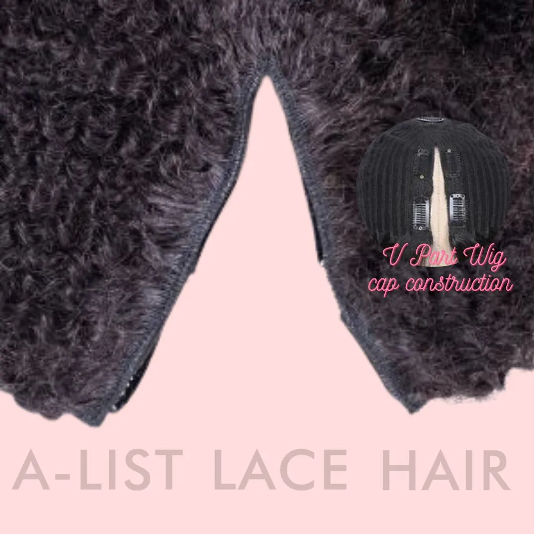 The KEYA - Silky Straight V-Part Wig Glueless Protective style Human Hair Wig 150% Density