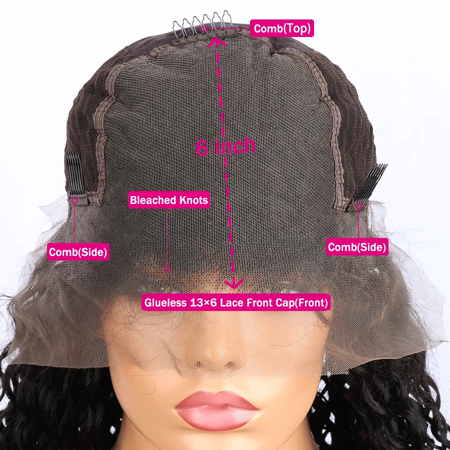 Tuneful Pink Highlight Colored Body Wave 13x6 Lace Front 6x5 Wear Go Human Hair Wigs