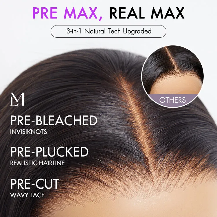 Weekly Special | PreMax Wigs | Super Natural Hairline Natural Black Silky Blunt Cut Glueless 13x4 Frontal Lace Human Hair Short Bob Wig